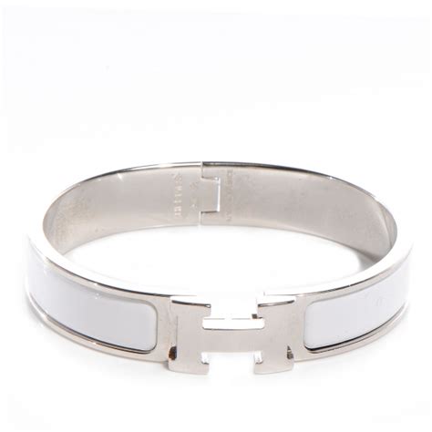 hermes white leather bracelet|authentic hermes bracelets.